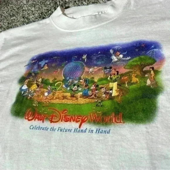 Vintage 2000s Disney World Kids Mickey & Friends T Shirt Sz 18-20 - Picture 2 of 8